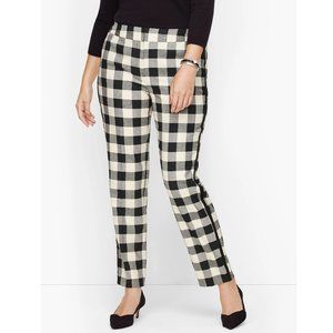 Talbots High-Waist Hampshire Ankle Pants Buffalo Check Plaid Plus Size 22W